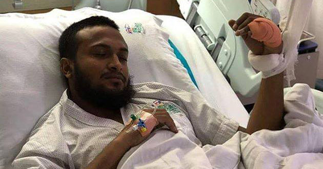 shakib al hasan at hospital 2018