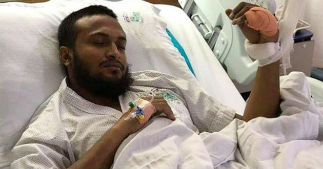 shakib al hasan hand injury