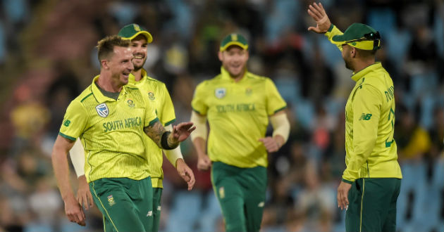 south africa celebrate dale steyn wicket