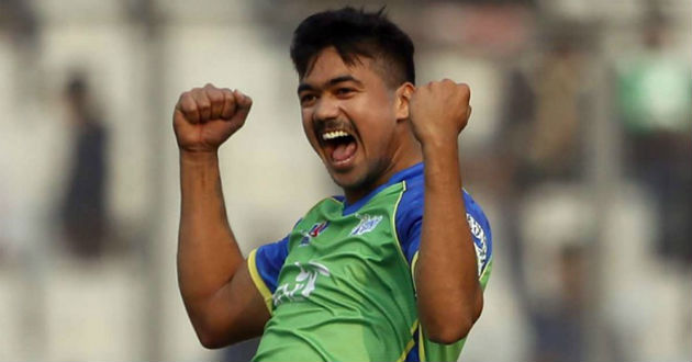 taskin celebrates a wicket