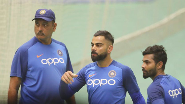 virat kohli ravindra jadeja ravi shastri