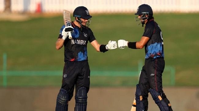 wiese stars in namibias 1st t20 world cup win as netherlands knocked out 2021