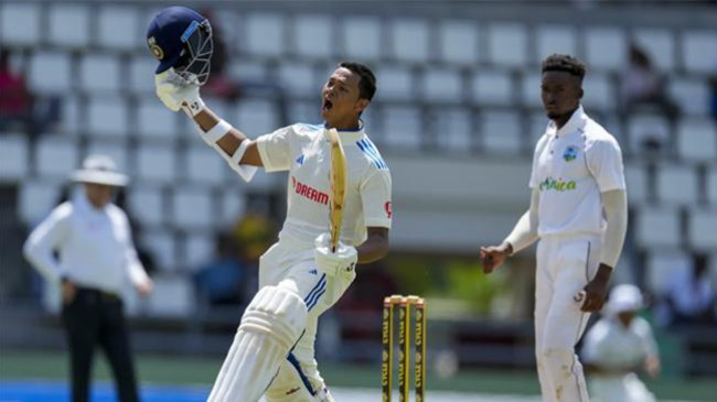 yashasvi jaiswal score a hundred on test debut