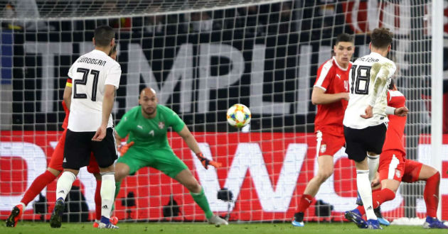 a moment of germany serbia friendly match