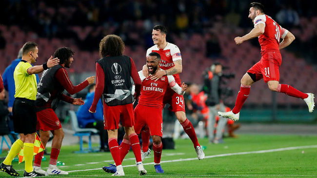 arsenal goal celebration in europa league 1