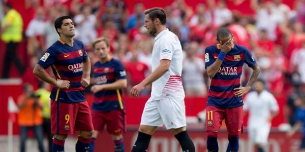 barcelona is beaten by sevilla