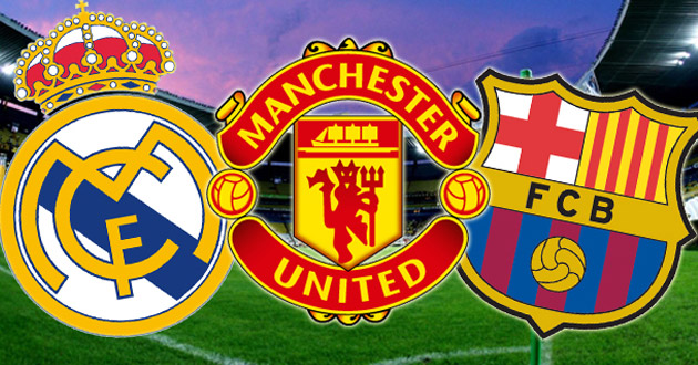 barcelona real madrid manchester united