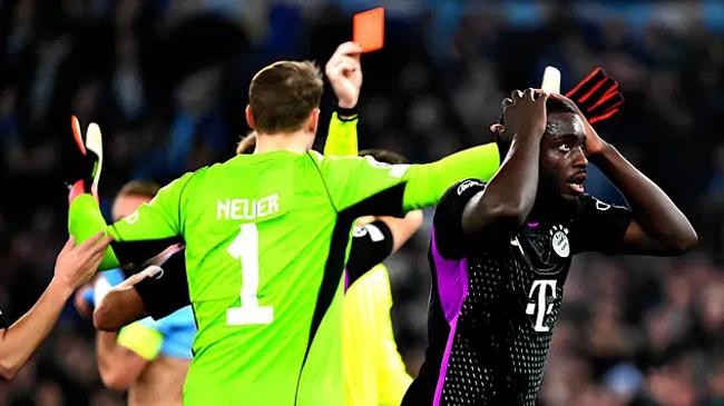 dayot upamecano red card