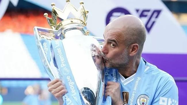 epl trophy pep guardiola