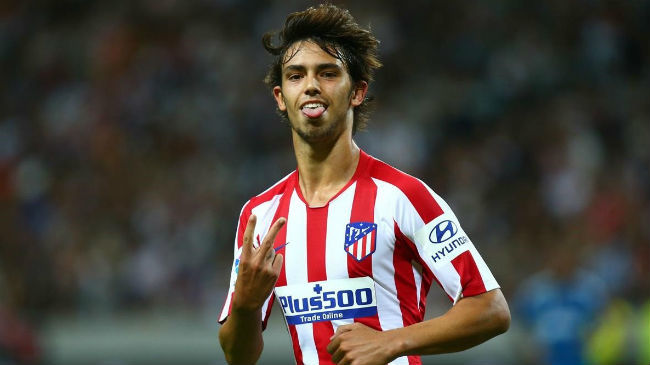 joao felix celebrates a goal for atletico madrid