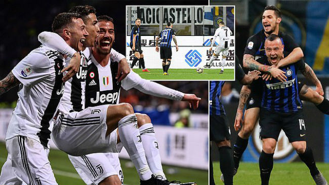 juventus and inter milan goal celebration