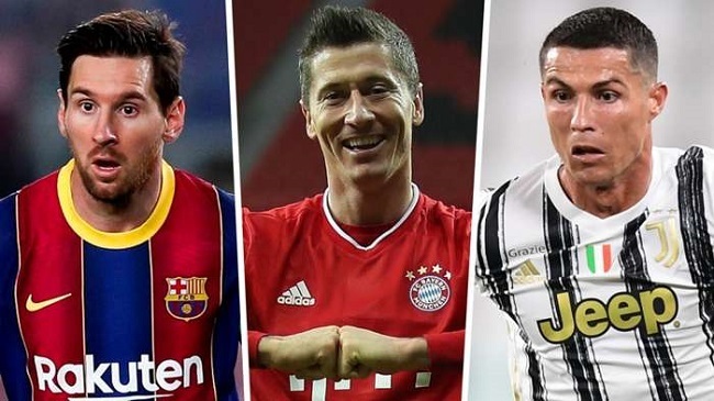 lionel messi robert lewandowski cristiano ronaldo 2020 2021