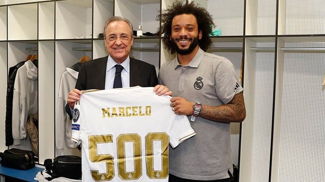 marcelo play 500 match for real madrid