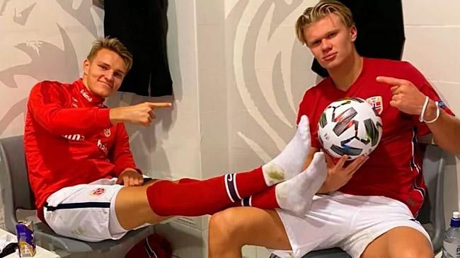 martin odegaard and erling haaland