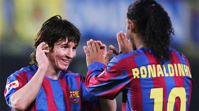 messi and ronaldinho 2