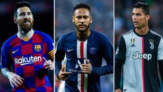 messi ronaldo and neymar