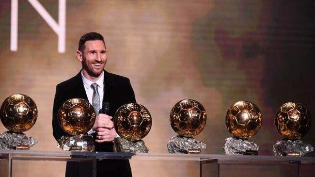 messi with ballon dor