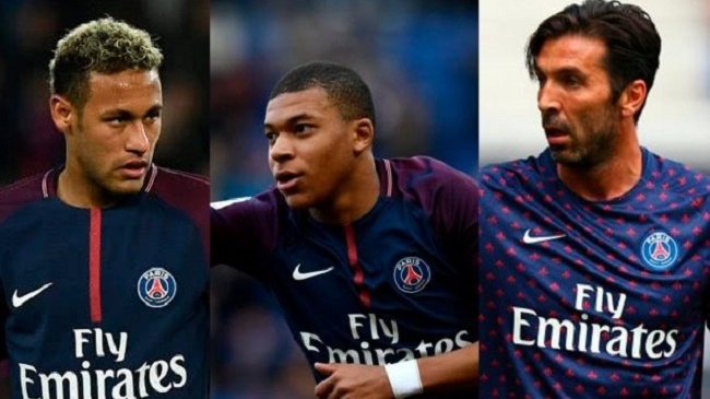 neymar mbappe and buffon