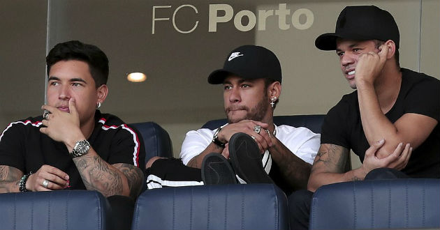 neymar watched on as his brazilian compatriots faced panama