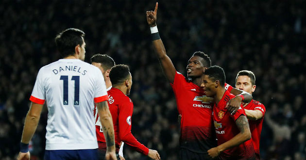 pogba celebrates a goal for manu