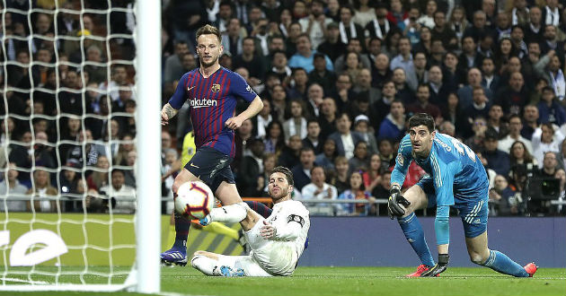 rakitic produced a stunning finish from roberto ball