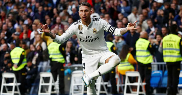 ramos came up with a novel celebration after scoring