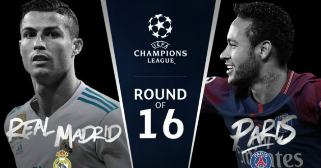 real madrid vs psg champions league 16 round