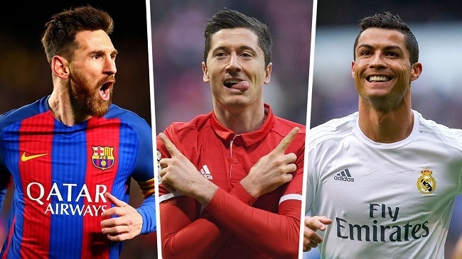 robert lewandowski lionel messi cristiano ronaldo