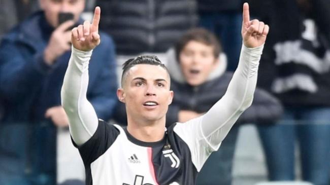 ronaldo first seri a league hat trick clebrations