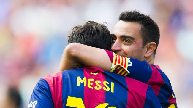 xavi with messi