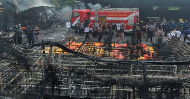 Factory explosion in Indonesia