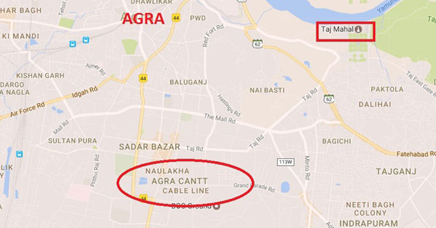 agra map