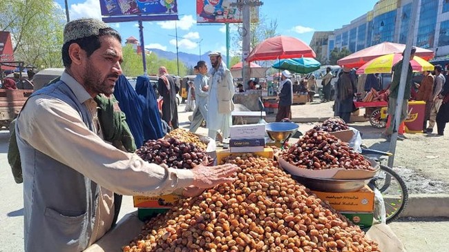 an afghan fruit seller