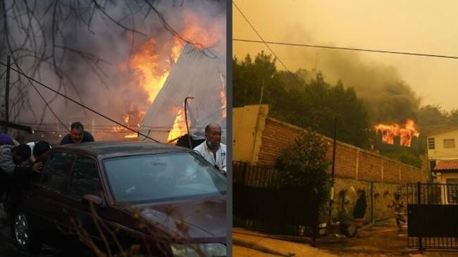 at least 19 dead in chile as forest fires approach densely populated central areas