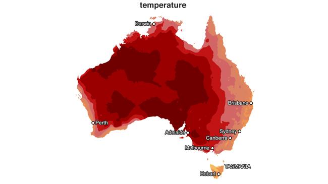 australia temp