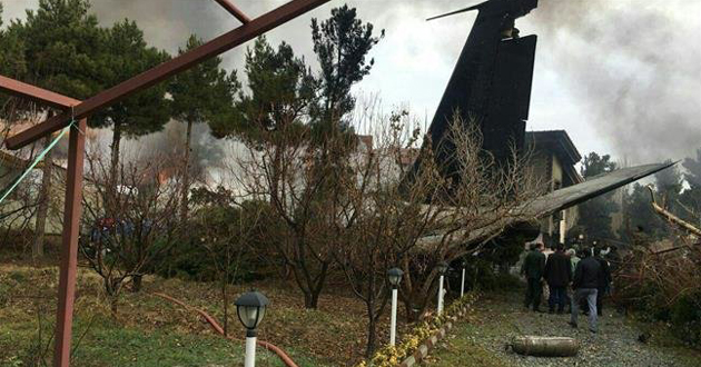 cargo plane crashes in iran