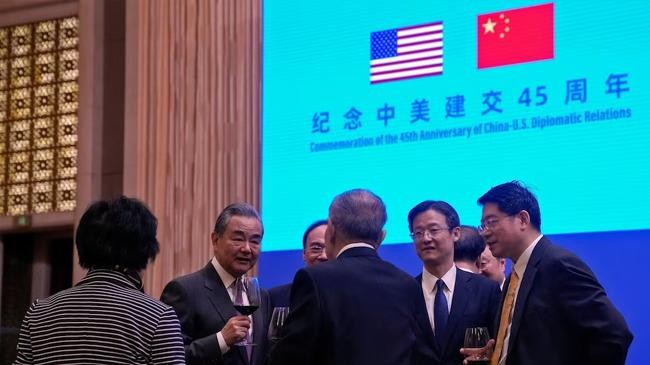 chinese foreign minister wang yi with others