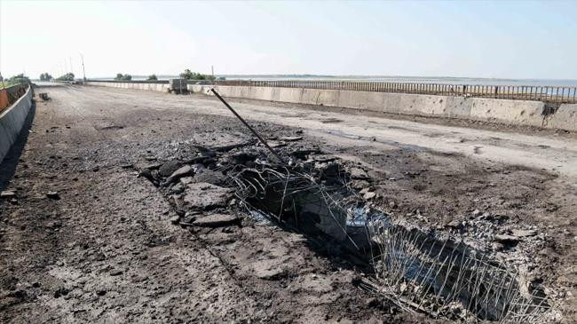 damage to a bridge near the village of chongar