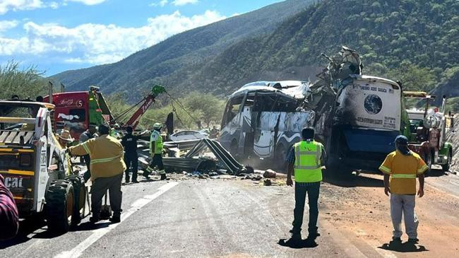 destroyed bus