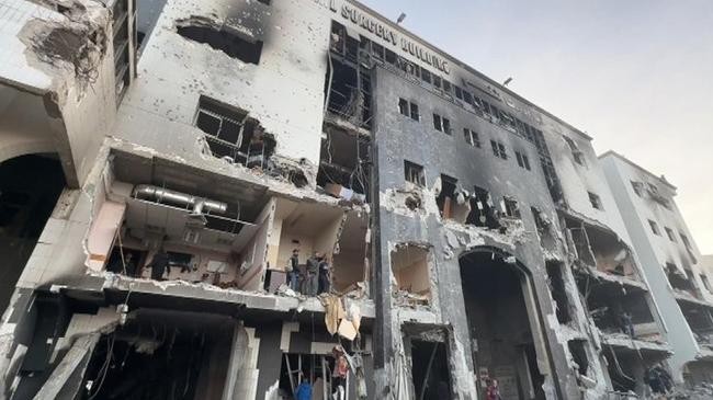 destroyed gaza hospital