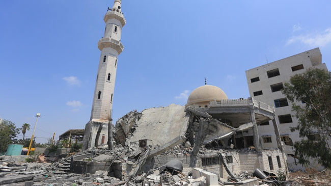 destruction of the palestinian mosque 1