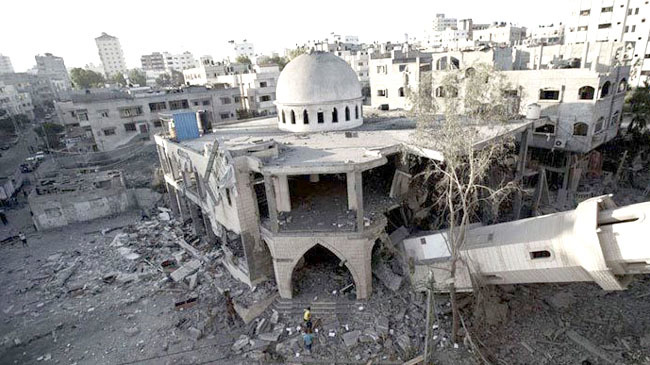 destruction of the palestinian mosque