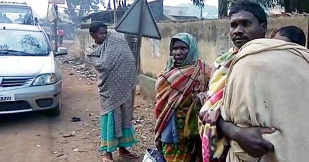 father walk with daughters dead body