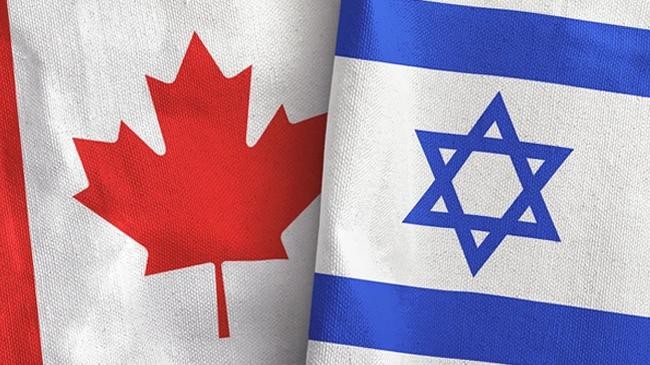 flag canada and israel