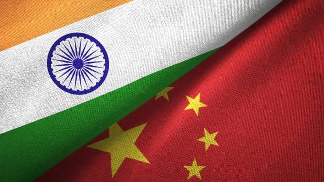 flag india and china