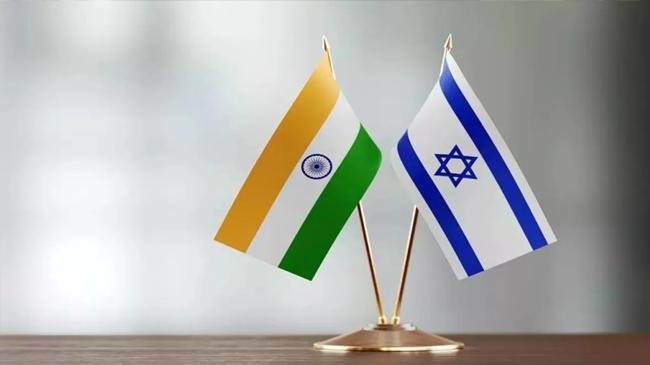 flag india and israel