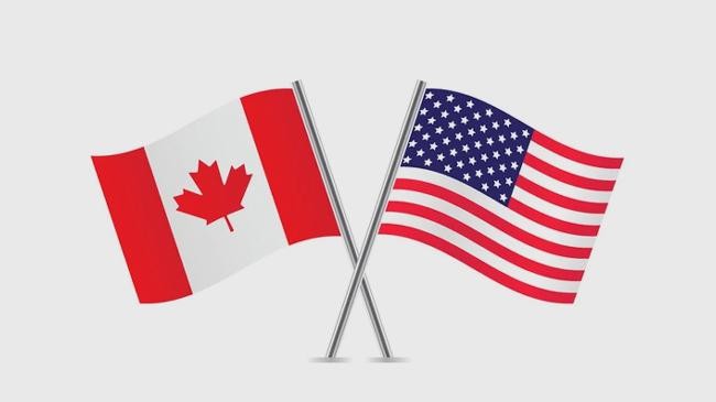 flag usa and canada