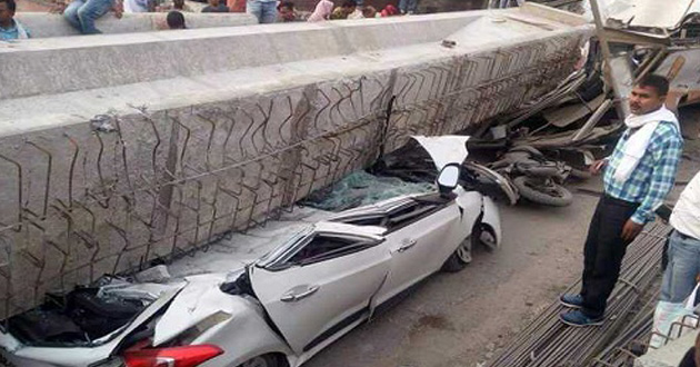 flyover collapsed in india