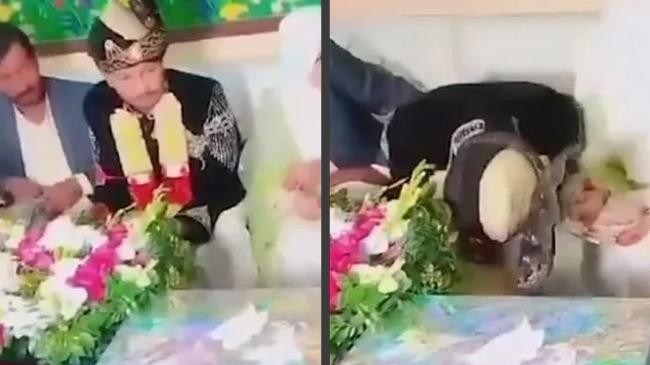 groom dies on stage during wedding ceremony