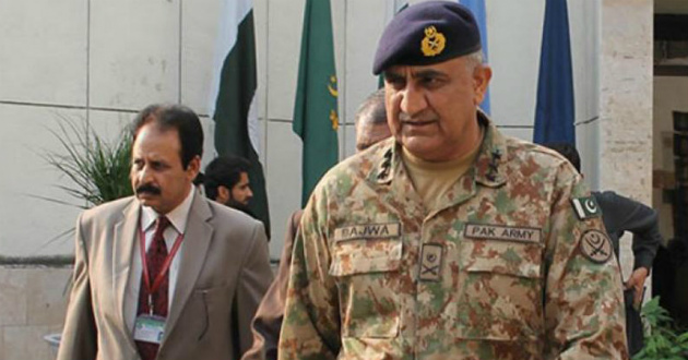 india helping terrorism says pakistan chief army